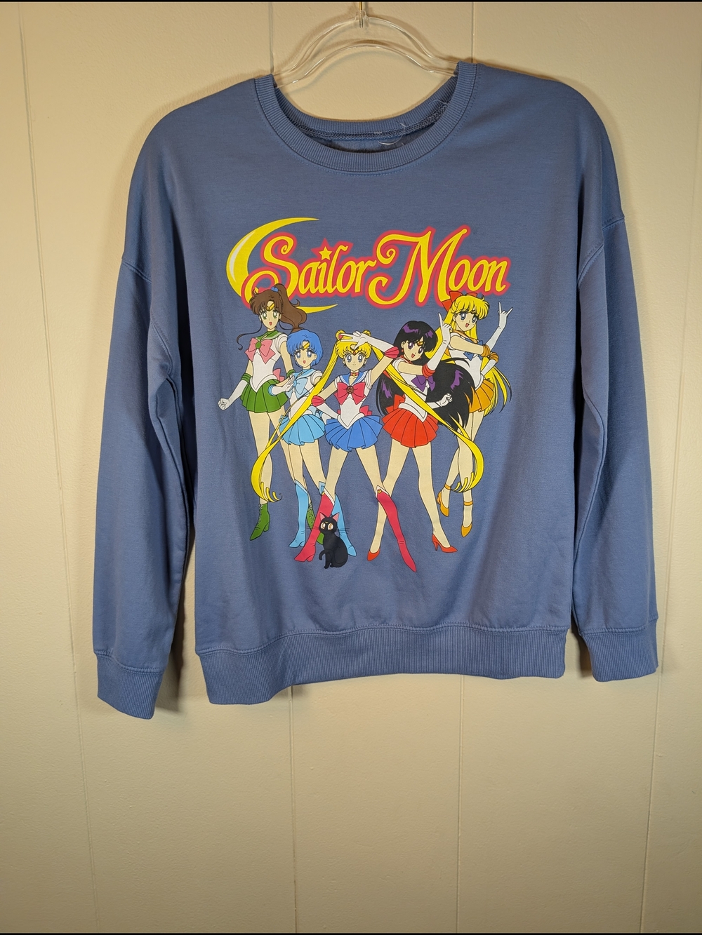 NEW Without Tags Sailor Moon Graphic Sweatshirt - Periwinkle Purple Blue Xsmall